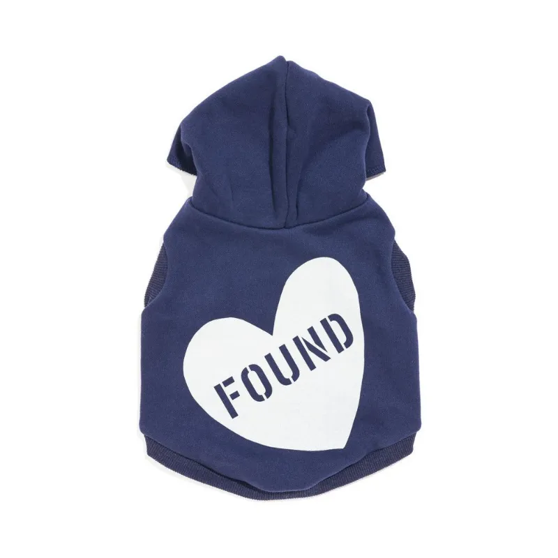 Found My Animal Big Full Heart Animal Hoodie in navy with ice blue graphic