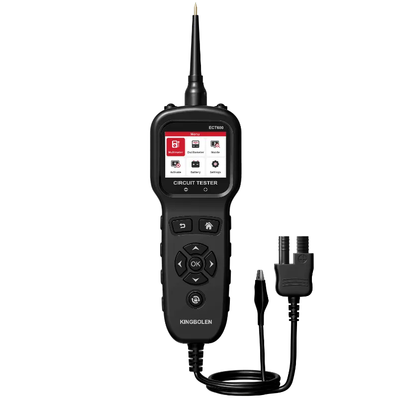 Kingbolen ECT600 circuit tester multimeter with oscilloscope display and probe cables
