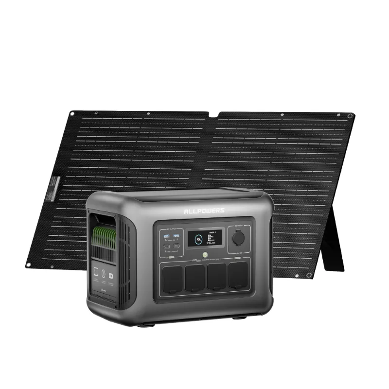 ALLPOWERS ES R1500 LITE generator with SOLAX SE100 100W solar panel