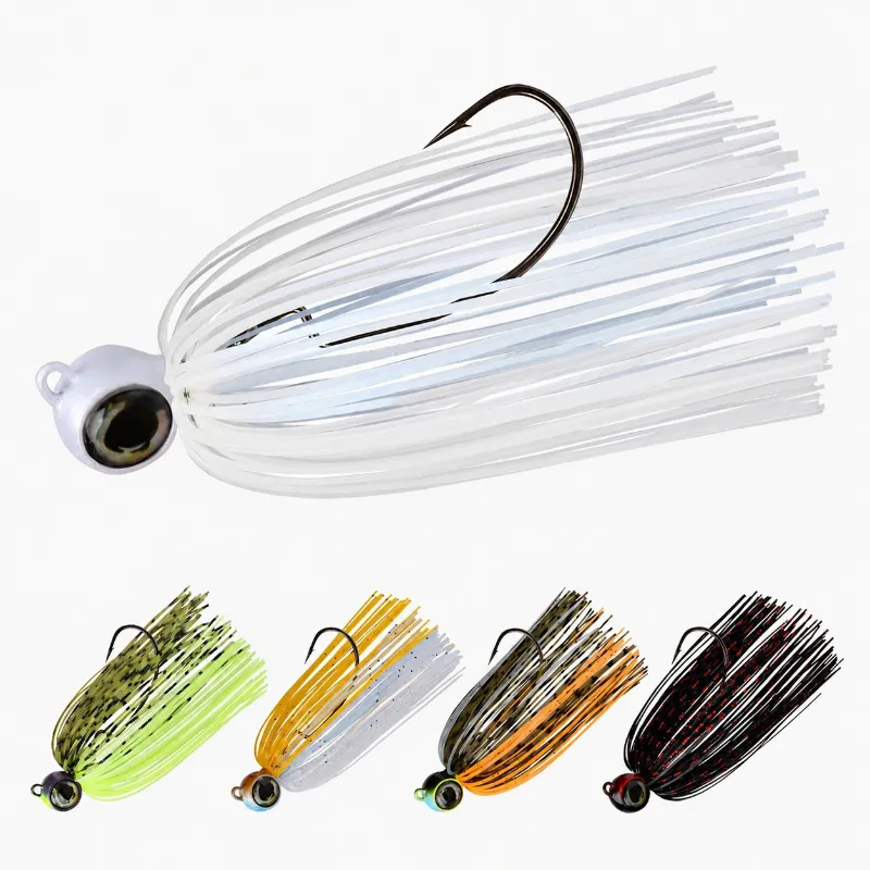 Truscend Fishing Swim Jig Fishing Lures with Teflon coated BKK hook and silicone skirt