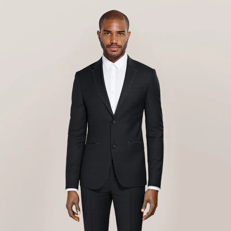 Cloudstyle 5113 Series Casual 2 Buttons Autumn Blazer Slim Fit Sport Coat Black