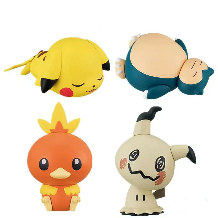 Animeancy Big Brain Pokémons 4-piece set, oversized collectible figures