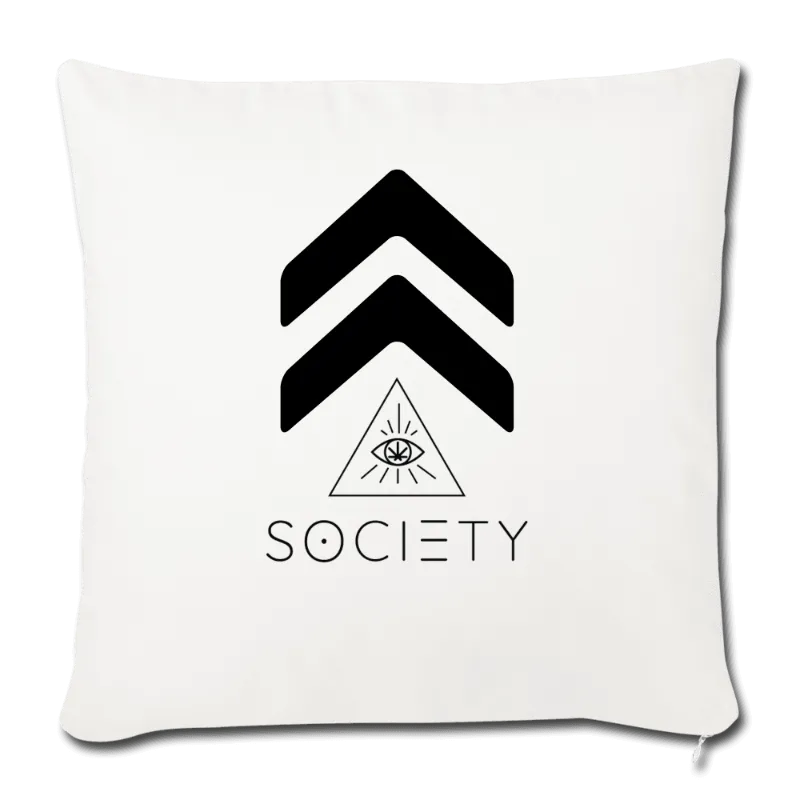 Society's Plant Throw Pillow Cover 18 by 18 inch cotton twill decorative cover