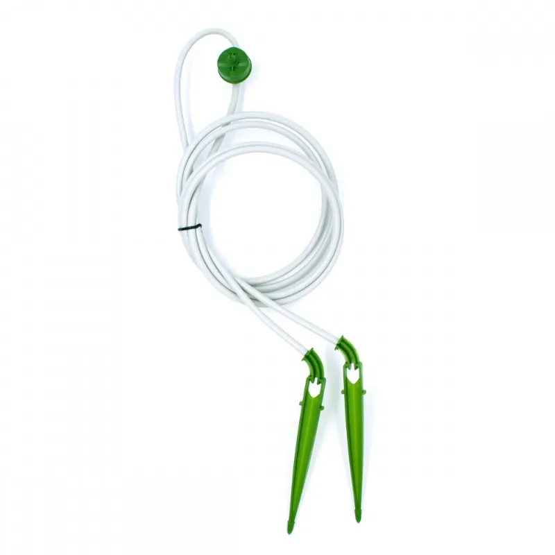 Mass Hydroponics 2-Way Micro Dripper Stake Assembly 0.3 GPH Per Stake irrigation system with tubes and stakes