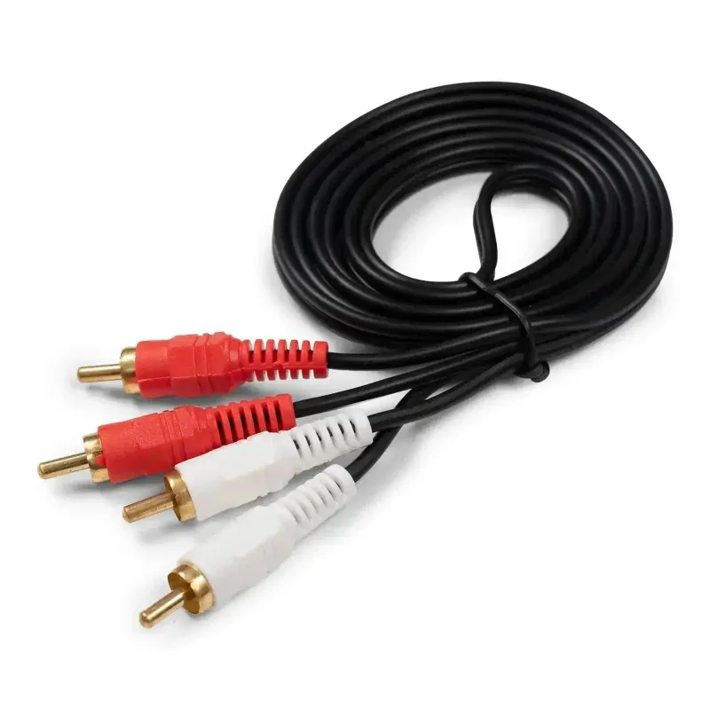 Retrolife Replacement RCA Audio Cables For Record Player System, red and white connector wires