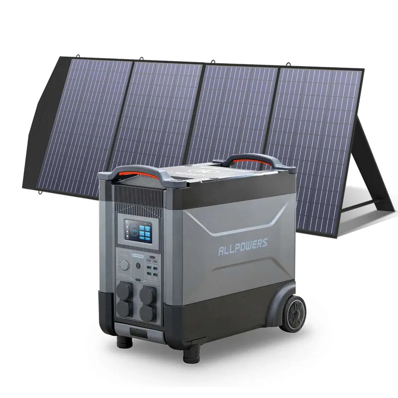 ALLPOWERS ES Generador Solar 4000W R4000 power station with SP033 rigid 200W solar panel