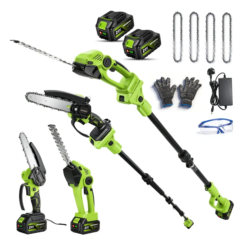 NewBeny 3-in-1 Cordless Chainsaw and Hedge Trimmer Kit with telescopic pole