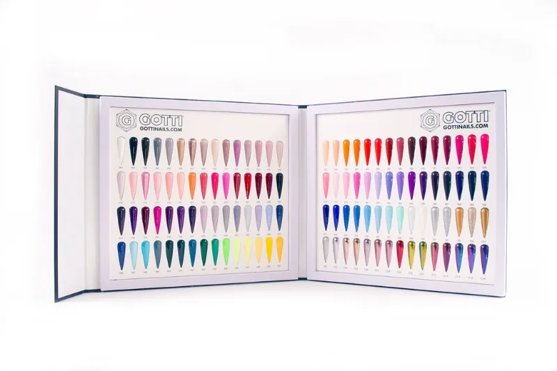 Gotti Nails Gel Collection 1-50 showing first half of gel color range