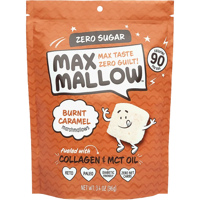 Max Sweets Burnt Caramel Sugar-Free Marshmallow bag