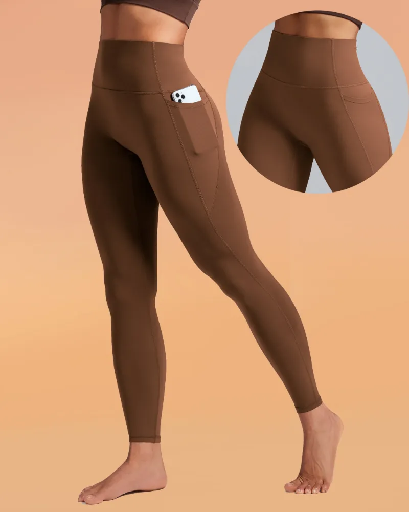 QUEENIEKE BareLuxe High-Rise Pant with Pockets 25 inch, full length side view