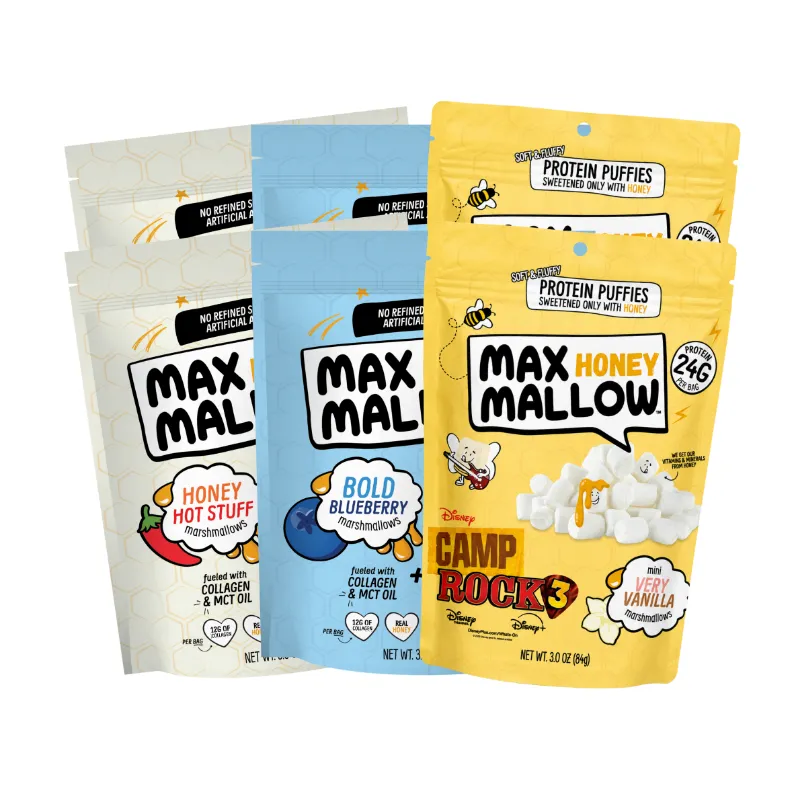 Max Sweets Mini Honey Variety Pack 6 bag bundle of marshmallows