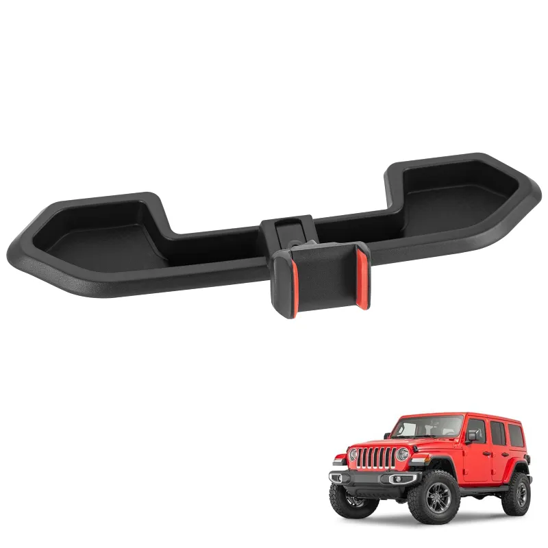 Sunpie '21-'23 Jeep Wrangler 4xe-Specific Full Adjustability Phone Mount installed on dashboard