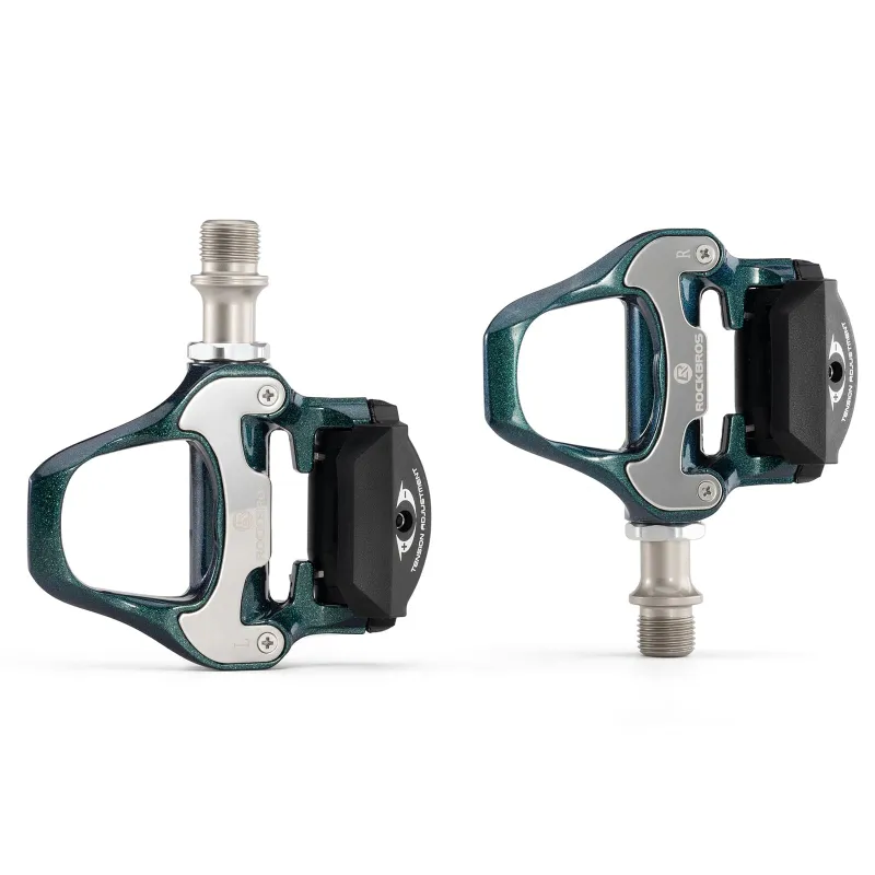 RockBros US Aluminum Alloy Road Bike Pedals (SPD) with wide platform and sealed bearing design