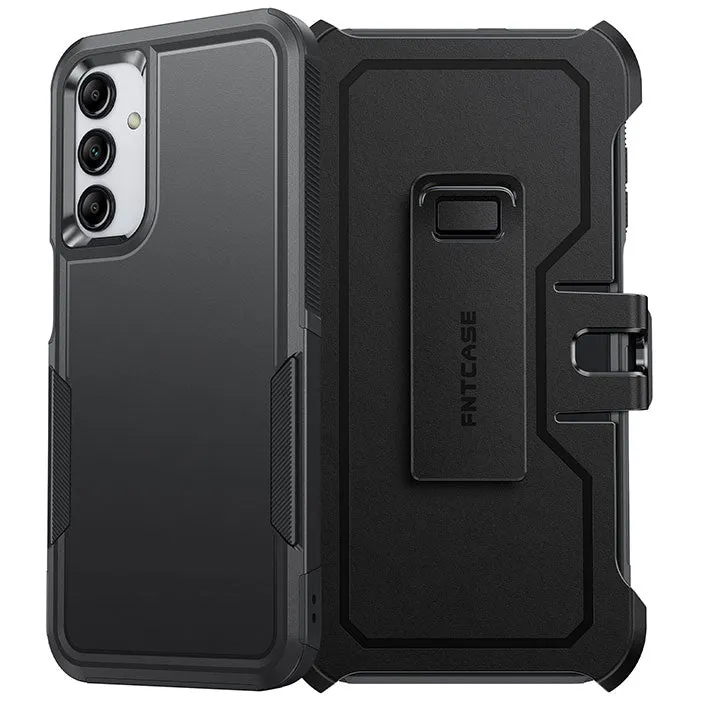 FNTCASE OFFICIAL Galaxy A15 5G case with dual layer protection and rotating belt clip holster