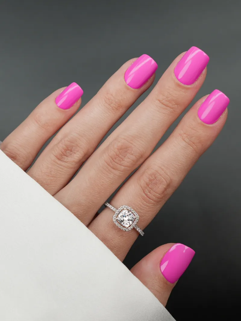 Roxy Nails Paris Beyrouth 2.0 press on nails in extra short square shape with magenta pink color