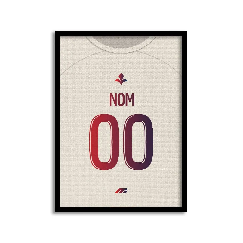 MYCASE FC Affiche Lille Exterieur football poster showing away kit
