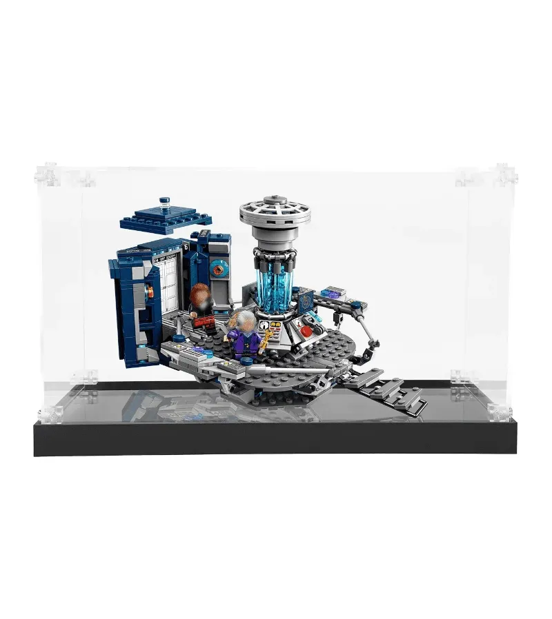 ICUANUTY Display Case for LEGO Ideas Doctor Who 21304, medium clear acrylic assembly case