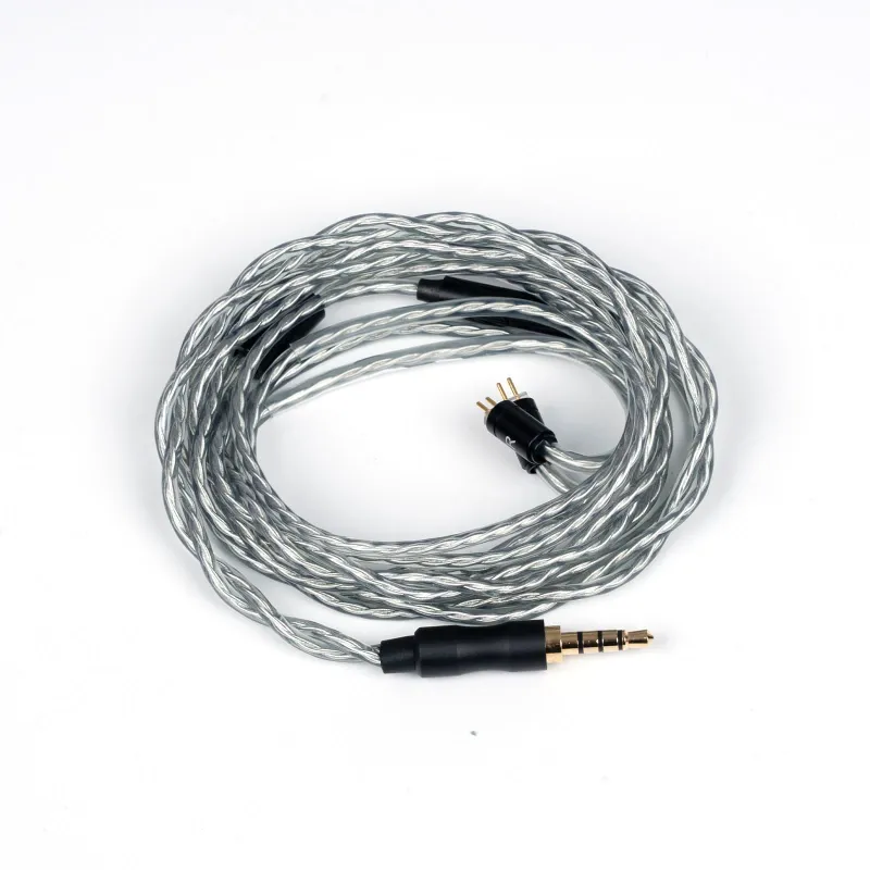 Fosi Audio IM4 IEM Accessories including balanced cable, cable with mic, and D2 DAC adapter