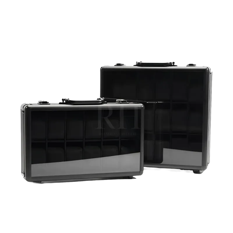 Rotation Horlogère Malette WatchSafe aluminum watch case with glass window for 12 or 18 watches
