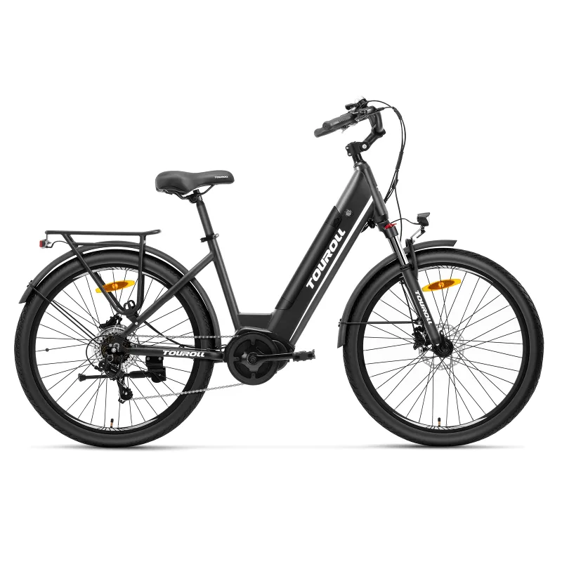 Touroll MA1 Mid-Drive Electric Bike, embedded battery and hydraulic brakes