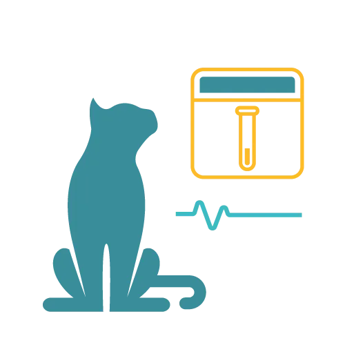 Affordable Pet Labs Home-Visit Cat Basic Health Check showing a calm cat having a blood draw at home