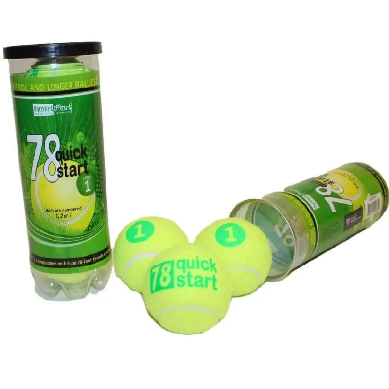 Do It Tennis Quick Start 78" Green Dot Tennis Ball Case (72 Balls) showing a bulk box of green dot tennis balls