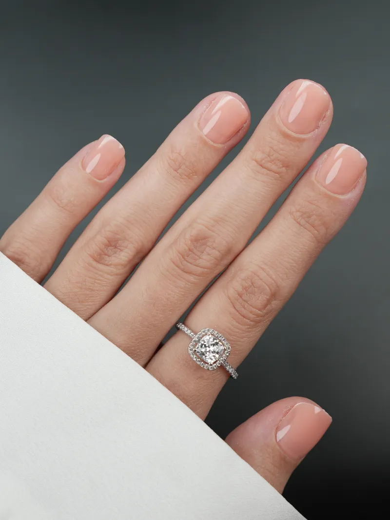 Roxy Nails Paris Modest press-on nails in natural rosy nude color, extra-extra-short length
