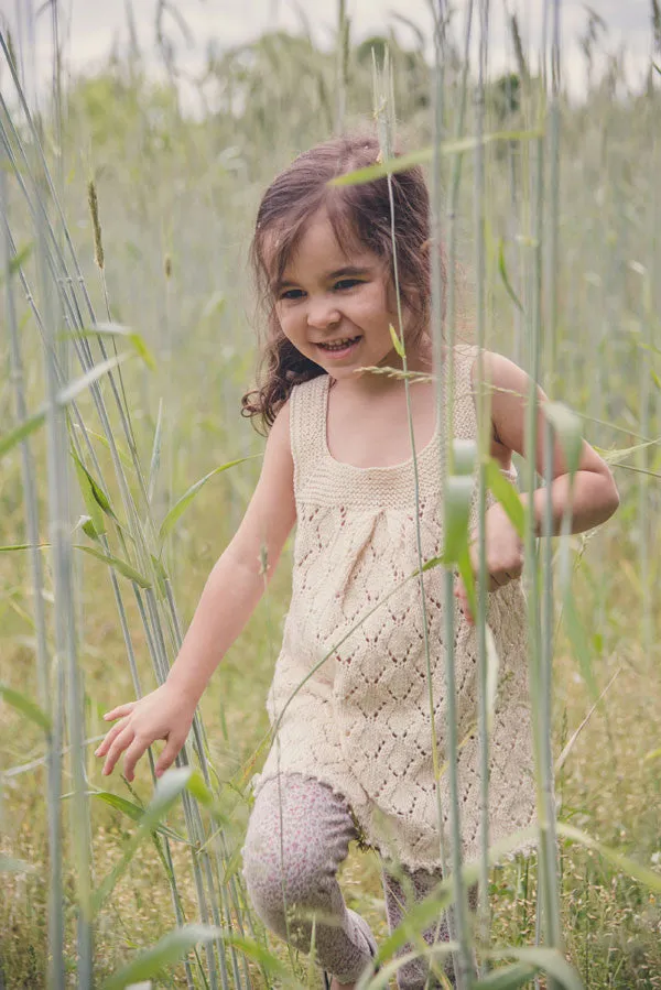 Kristen TenDyke Little Joy Dress with lace body and garter stitch straps