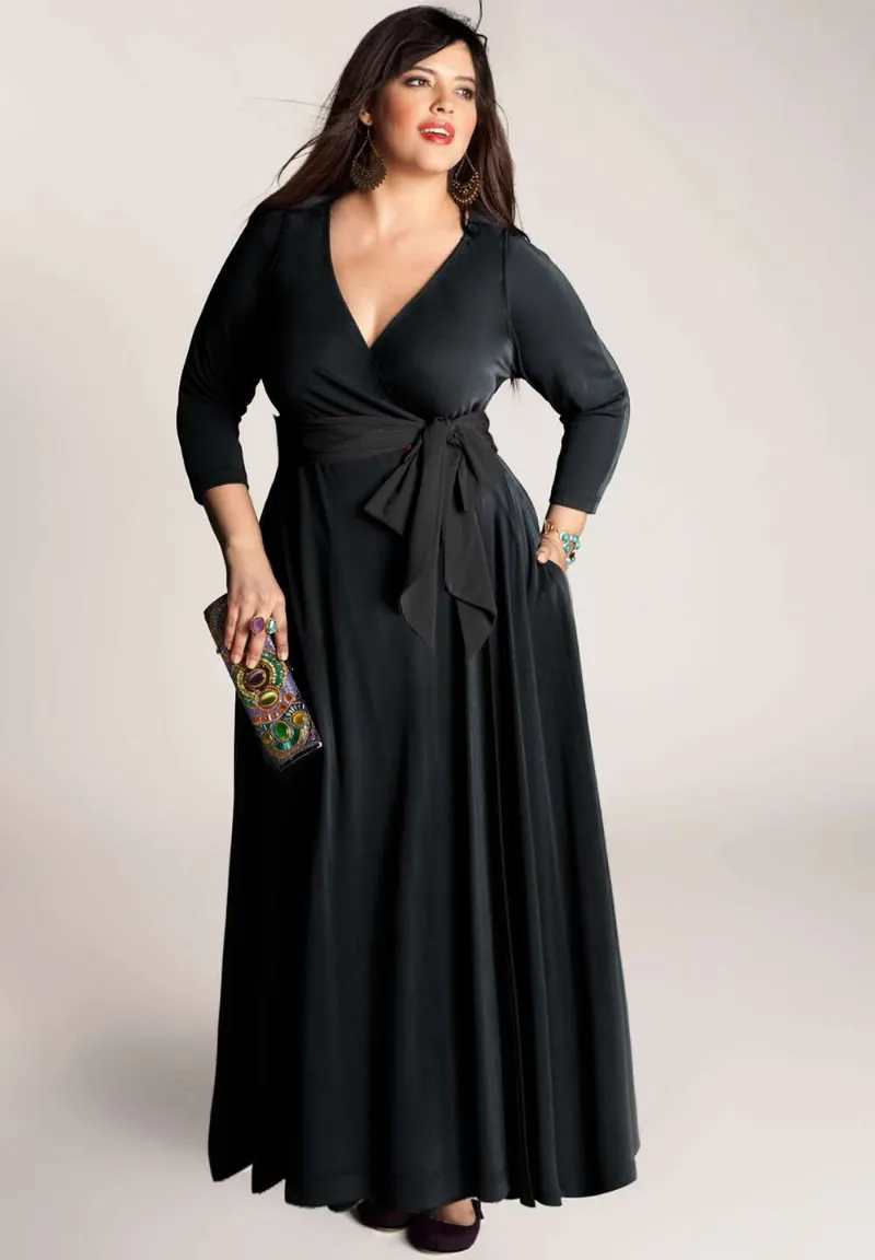 IGIGI Bellissima Plus Size Wrap Dress (Made To Order) customizable silhouette
