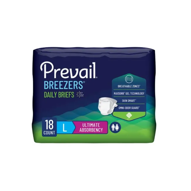 ActivKare Prevail Breezers absorbent incontinence briefs pack