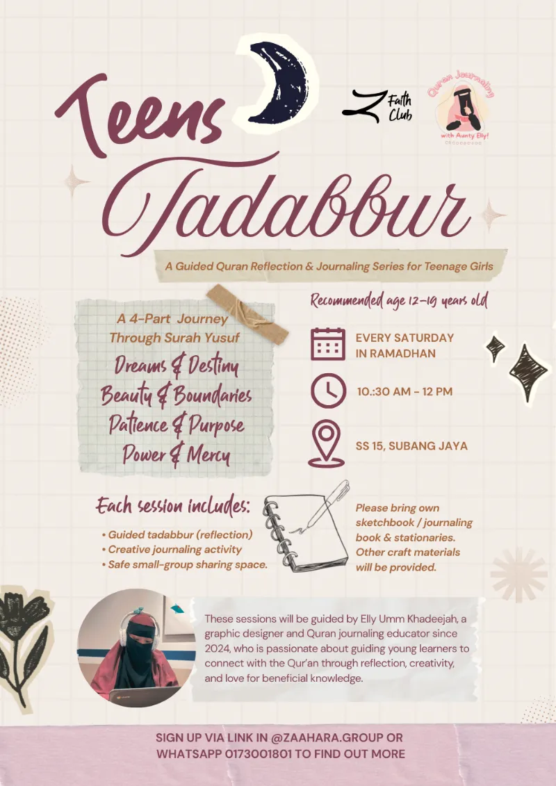 ZAAHARA Teens Tadabbur - A Ramadan Journey Through Surah Yusuf (Girls) course promotion