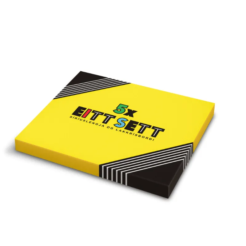 Nammi 5 x Eitt Sett cream chocolate bars with liquorice layer on top