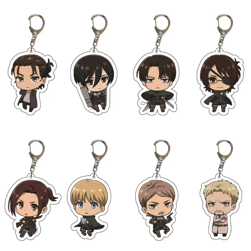 Animeancy AOT Keychain cute cartoon acrylic Attack on Titan design