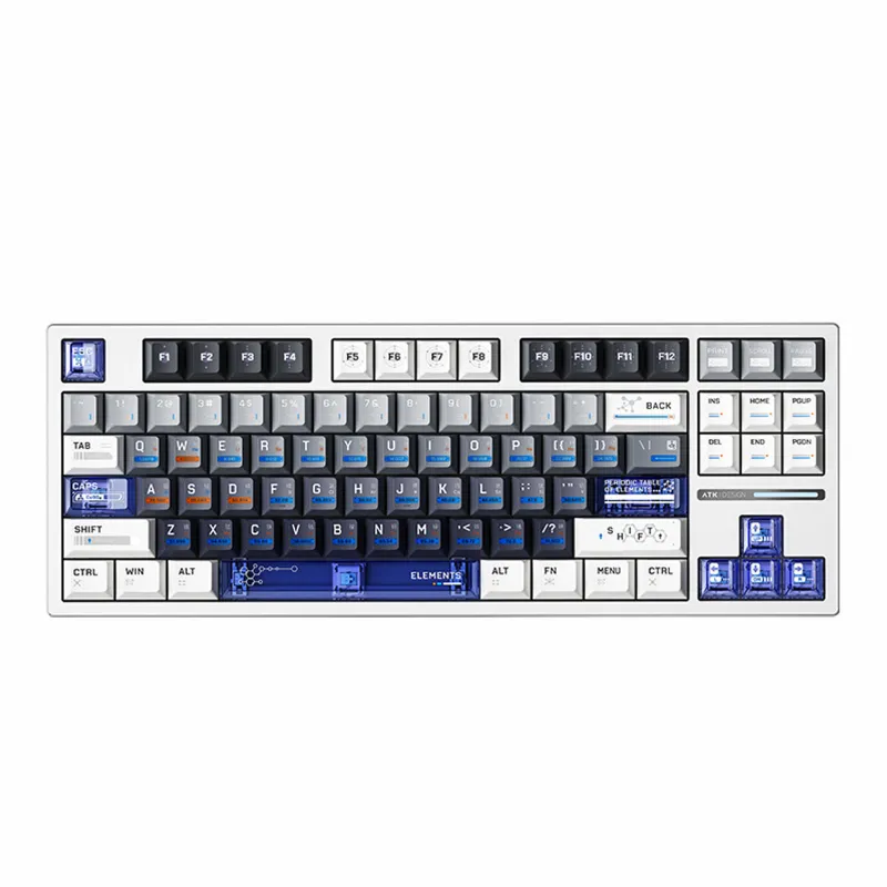 ATK Gaming Gear Z87 Wireless Semi-Aluminum Mechanical Gaming Keyboard with custom keycaps