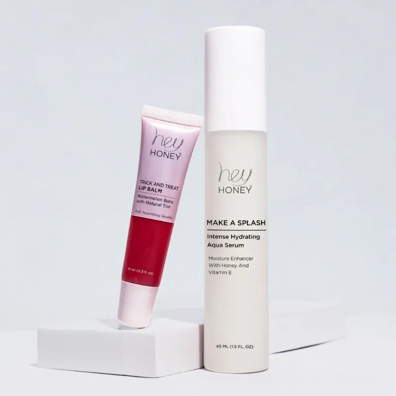 Hey Honey SWEET SPLASH DUO Summer Set with aqua serum and lip balm