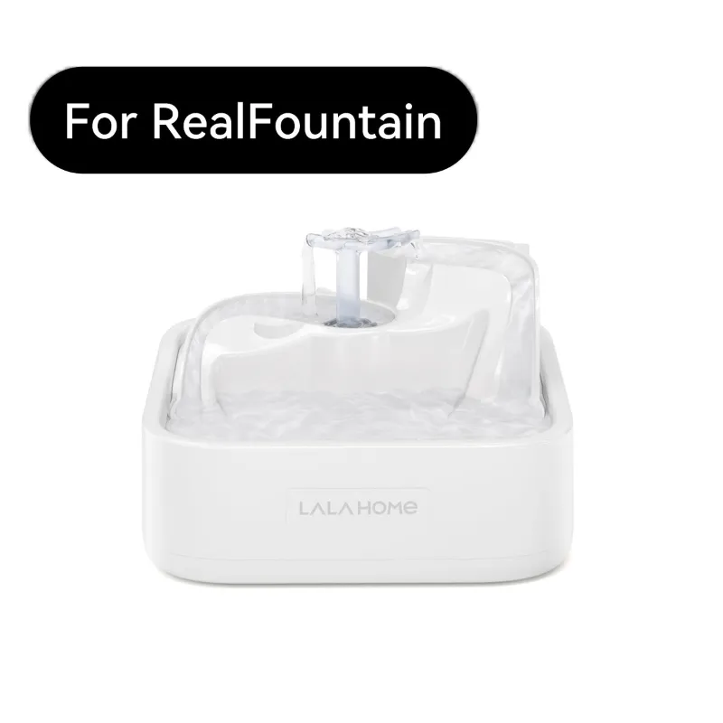 Lala Home DailyFresh RealFountain Bowl Pro Replacement, a fish-shaped fountain bowl with USB-C base