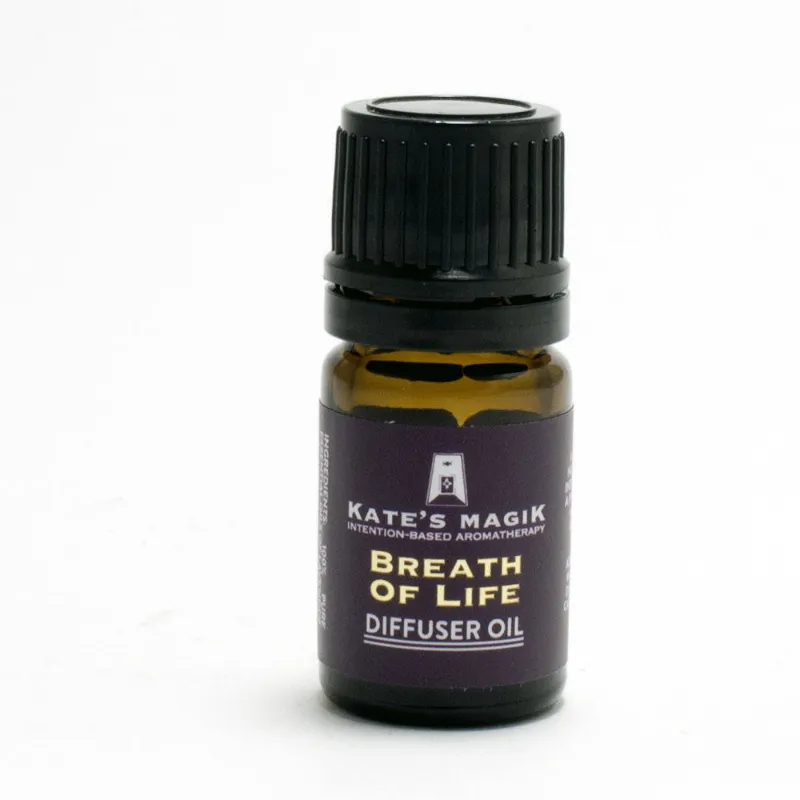 Kates Magik Breath of Life diffuser oil with lavender, lemon, sandalwood, and frankincense blend