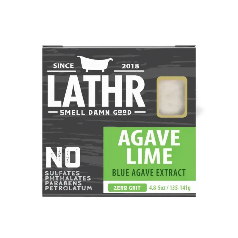 LATHR Agave Lime Soap Bar with blue agave extract and natural ingredients