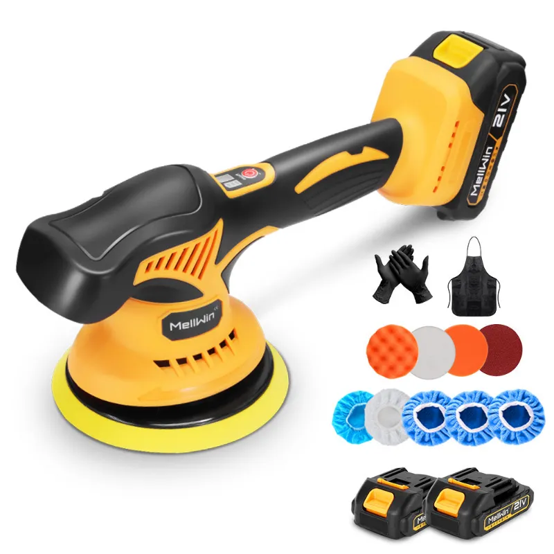 NewBeny 21V 6-Inch 150mm Cordless Car Polisher with 8-gear digital display