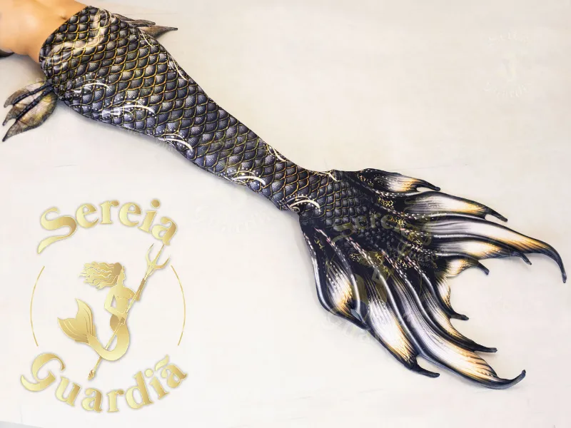 Sereia Guardiã Goddess Series Guardian Mermaid tail Nix with realistic print and large fin