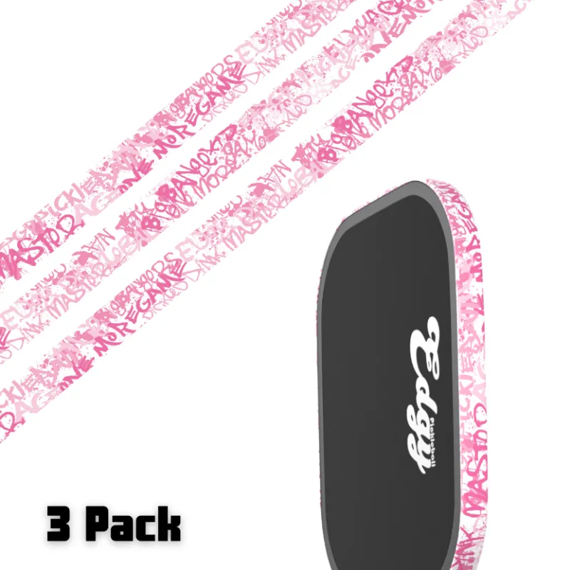SLYCE Sport Pink Graffiti Edge Tape for pickleball paddle edge protection