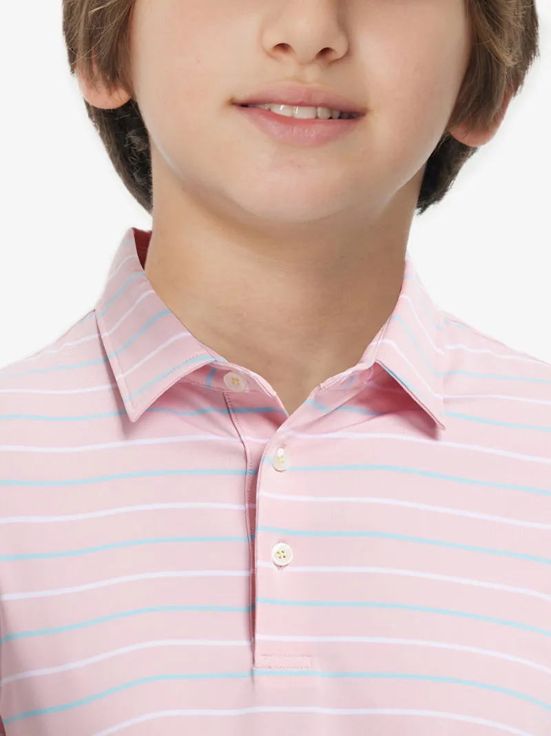 Maelreg Golf Kids Stylish Stripe Polo Shirts in vibrant stripes