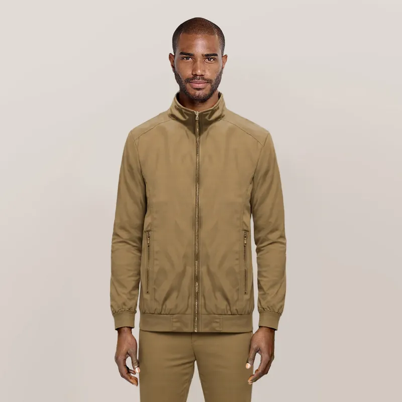Cloudstyle 1601 Series Lightweight Outdoor Zipper Softshell Windbreaker Jacket Yellow, front view