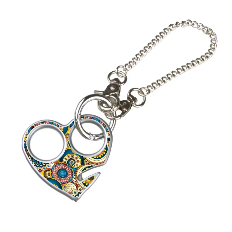 The Stinger Tools Stinger Sweetheart Self-Defense Keychain shown as compact emergency tool with glass breaker and cutter
