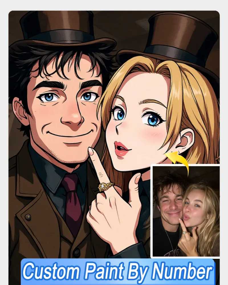 Maikoo Art AI Steampunk Anime Style Art From Your Photo custom paint by numbers kit
