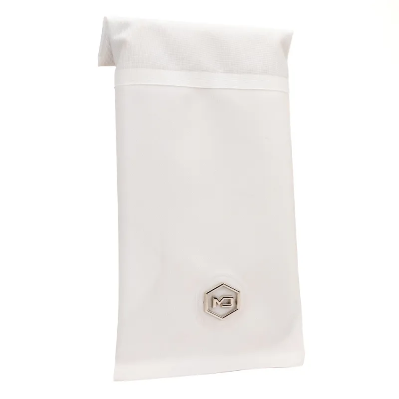 MOS Equipment Mission Darkness Dry Shield Faraday Phone Sleeve in white, rolled closed