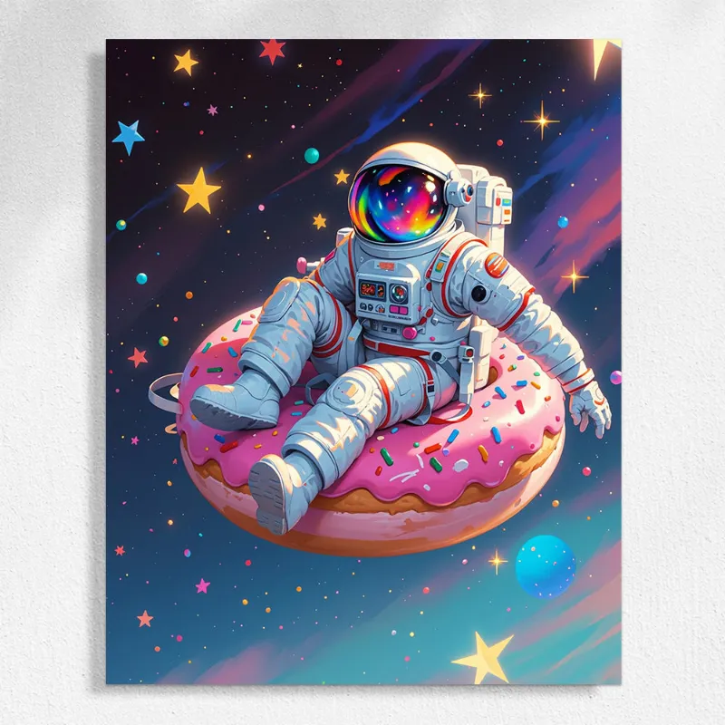 Maikoo Art Astronaut Dreams Paint by Numbers Kit showing astronaut in space scene