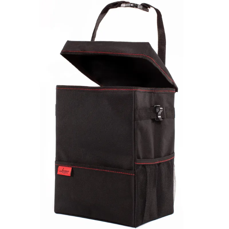 Lusso Gear XL Car Trash Can in vehicle