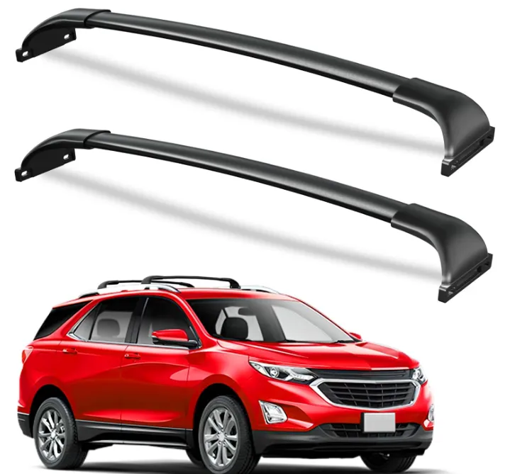 Tesstudio 220 lbs Roof Rack Cross Bars for Chevy Equinox, GMC Terrain & Select GM SUVs lockable aluminum bars