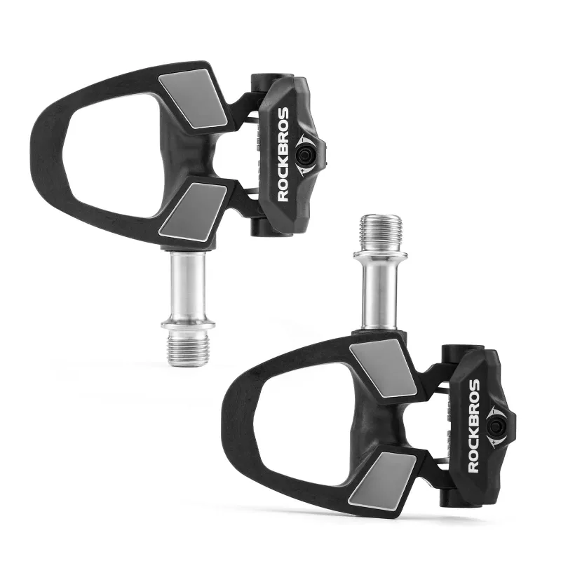 RockBros US Carbon Fiber Road Bike Clipless Pedals (SPD) with cleat engagement mechanism